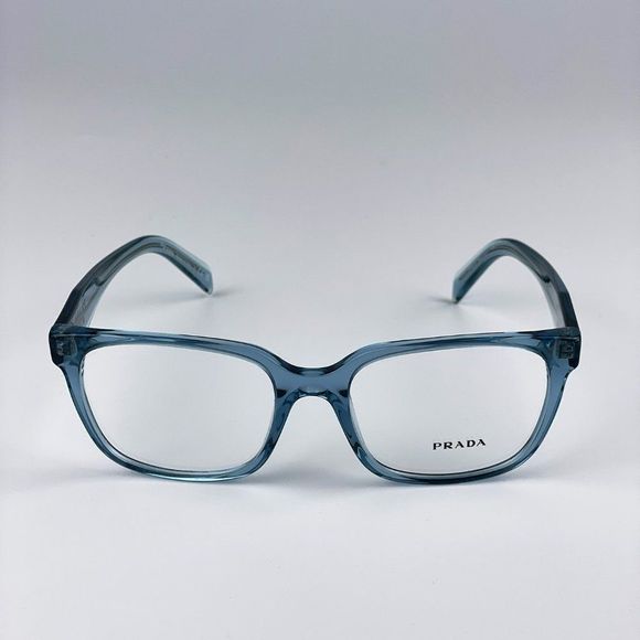 Prada PR17ZV 16J1O1 Eyeglasses Crystal Blue Square Women - Picture 7 of 11